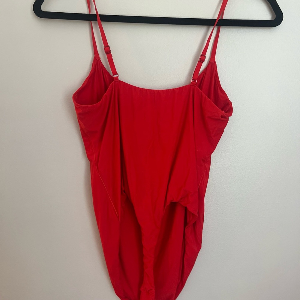 Aerie Bold Red Spaghetti Strap Bodysuit - Picture 2 of 3